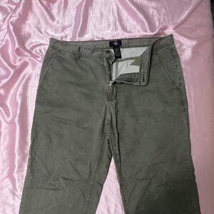 Calvin Klein Green Men’s Chinos 36x30 lightweight Comfort Fit